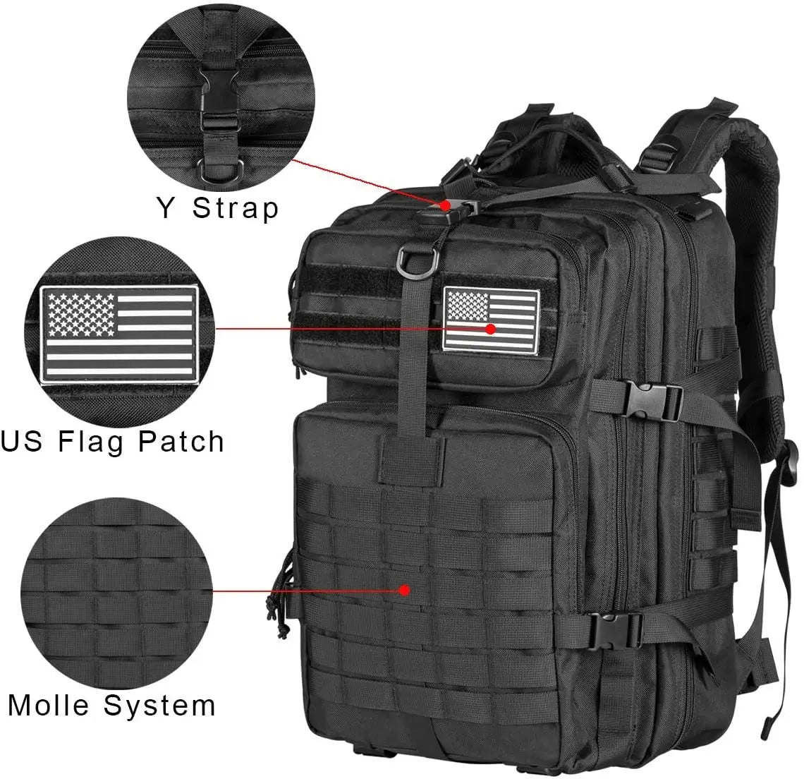 45L Tactical Assault Backpack/Go Bag – Versatile Gear for All Missions